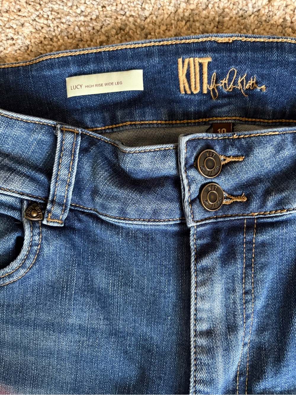 Kut from the Kloth Lucy High Waist Wide Leg Jeans 10 - Picture 3 of 5